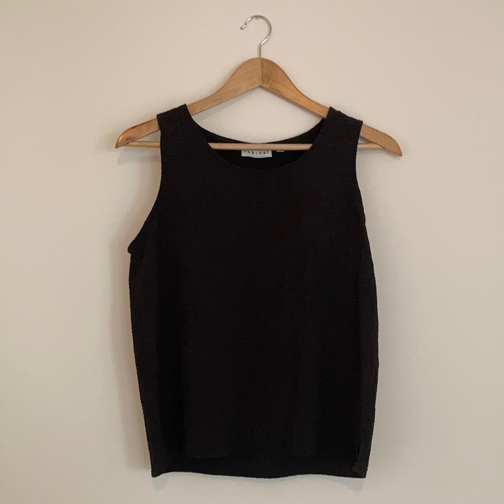 Black sleeveless Habitat shirt in black